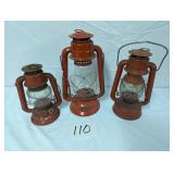 Lot of 3 Red Lanterns