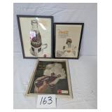 Lot of 3 Framed Coca Cola Advertising Pieces