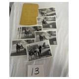 Lot of 16 B & W Horse Trotting Photos