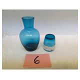 Vintage Fenton Aqua Blue Tumble Up