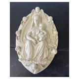 Madonna with child wall plaque 20 inches