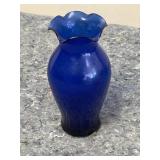 Cobalt blue vase 5 inches tall