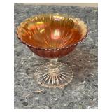 Marigold carnival sherbet glass 4.5 inch