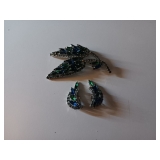 260 Rhinestone Brooch & Earrings