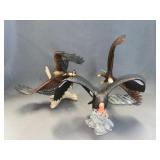 (3) Porcelain Bird Figurines