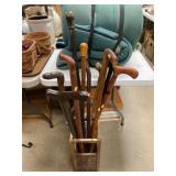 Vintage Canes with Walking Sticks