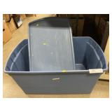 Plastic Storage Tote with Lid
