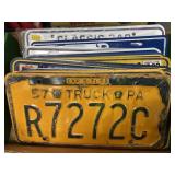 Vintage and Contemporary License Plates