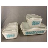 Pyrex 4 Piece Amish Butterprint Refrigerator Set