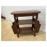 Modern Wooden Magazine Rack Side Table