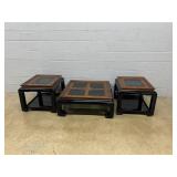 3 Pc. Oriental Lacquered Coffee & End Table set