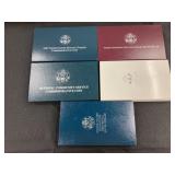 (5) Commemorative U.S. Coin Sets w/ Silver