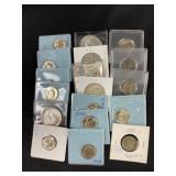 (7) 40% Halves and 13 War Nickels, Many BU