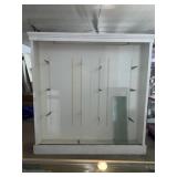 Lighted Wood Open Front Storage Cabinet