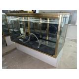 Lighted Aluminum Frame and Glass Showcase