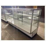 Lighted Aluminum Frame and Glass Showcase