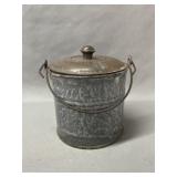 Gray Agateware Berry Pail