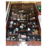 Rosewood Wall Cabinet with Perfume Bottles