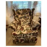 Floral Upholstered Armchair