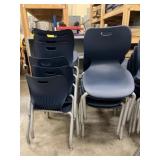 (10) Metal Framed Student Chairs