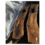 2 Live Edge English Walnut Slabs