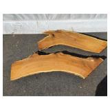 2 Pc. Live Edge Curved Slab Wood