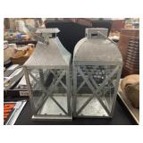 (2) Contemporary Candle Lanterns