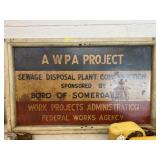 Federal Works Framed Steel Sign