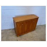 Modern Wooden Fall Front Trash Receptacle