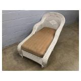 Vtg. Chaise Wicker Lounge