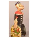 Marx Popeye with Parrots Tin Wind-Up Toy.