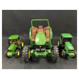 (3) Ertl John Deere Toy Tractors