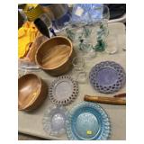 Collector Plates, Bottles, Jar Lids, Stemware