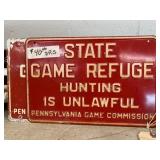 (2) Vintage PA Game Commission Signs