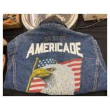 Denim Jacket with American Eagle Logo