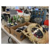 Vintage Soda Bottles, Plastic Barn Owl, Cameras