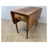 Antique Drop Leaf 1-drawer Table