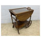 Modern Wooden Rolling Tea Cart