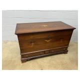 Chippendale Style Walnut Inlaid Blanket Chest