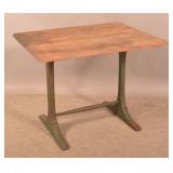 Period-Style Painted Softwood Stretcher-Base Table