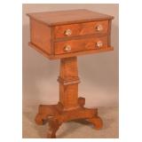 American Empire Mahogany Pedestal Base Stand.