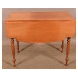 Sheraton Cherry 1-Drawer Drop-Leaf Table.