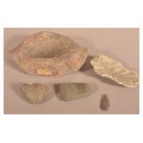 Five Miscellaneous Native American Items.