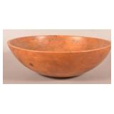 Great Large Pennsylvania Antique Wood Mixing Bowl.