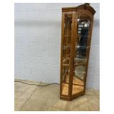 Modern Mirrored Back Curio Cabinet