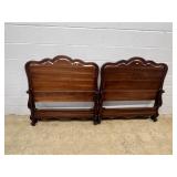 (2) Mahogany Twin Beds