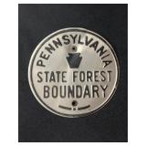 Pennsylvania State Forest Boundary Sign