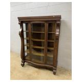 Oak Bow Front China Closet