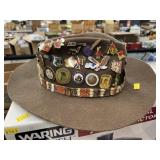 Hat with Souvenir Pins