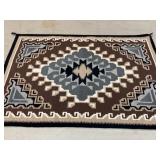 Contemporary Navajo Squash Blossom Pattern Rug